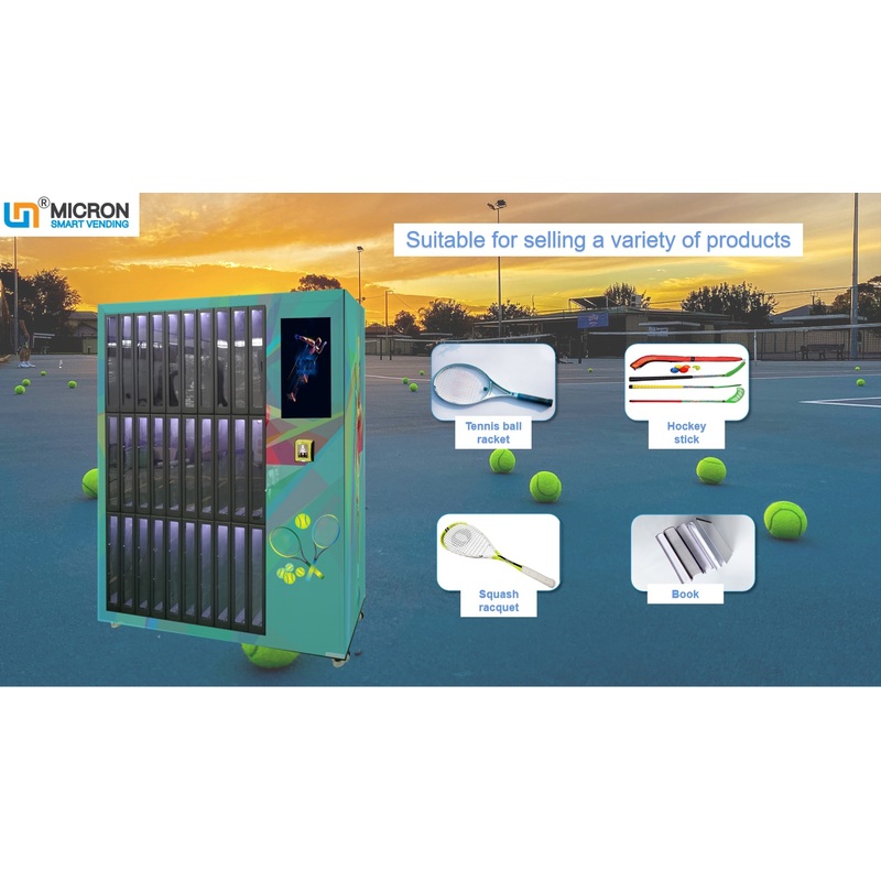 Custom designed sports locker vending machine for sale tennis rackets vending machine